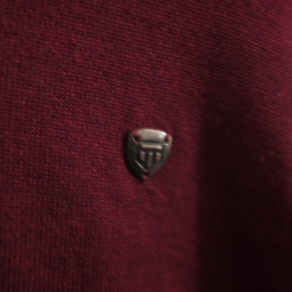 COPY - Dinero Milano dark red cotton blend vneck sweater size XXL - Picture 6 of 9